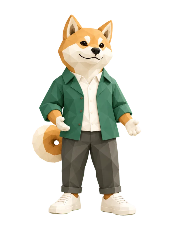 柴犬のイラスト（場をつなぐ人）